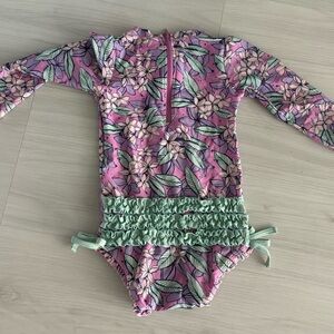 Ruffle Butts long sleeve Lavender one piece 2T